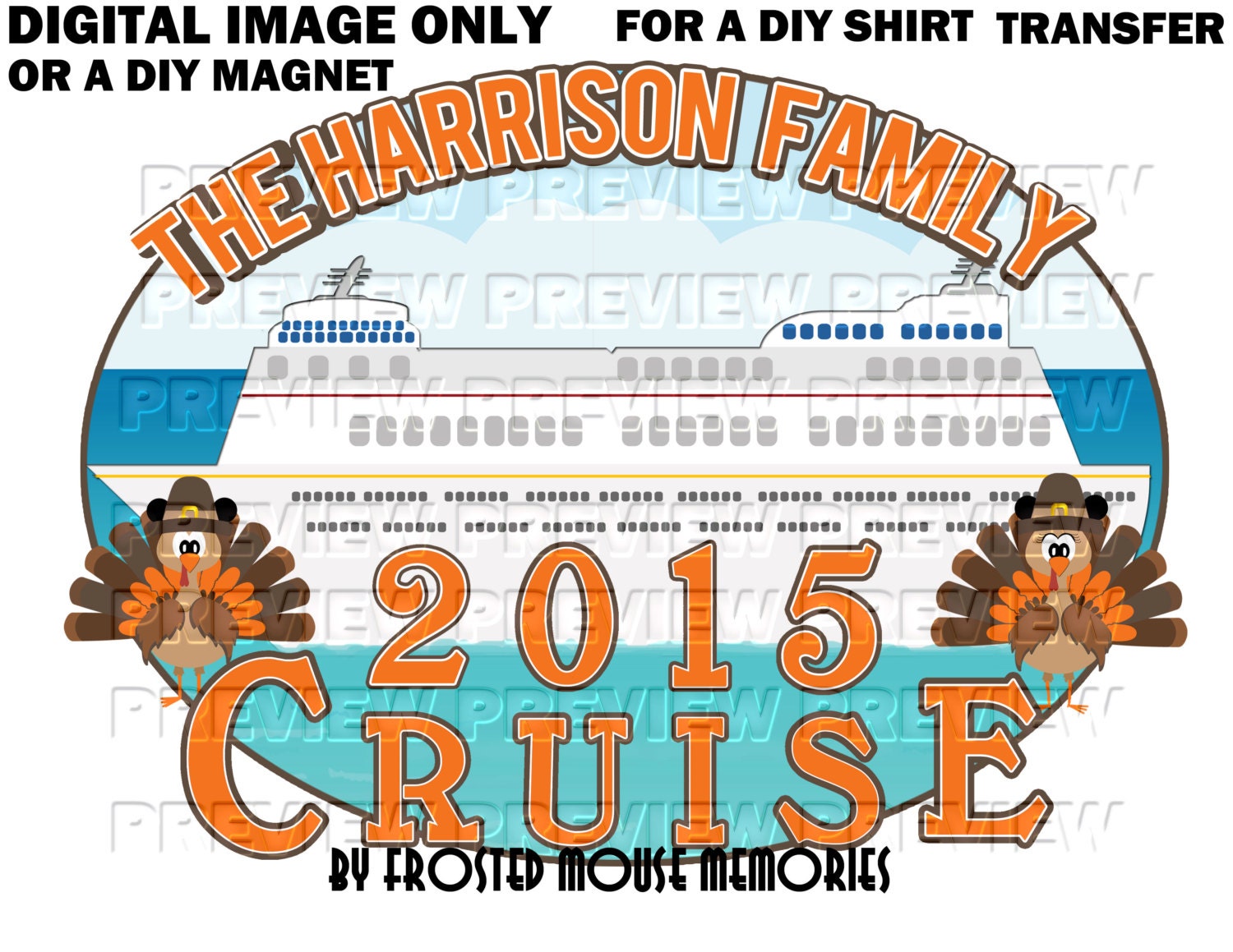 Cruise ship printable thanksgiving