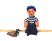 Vintage sailor doll Vintage seaman Soviet vintage sailor doll Miniature sailor Vintage mariner Gift for sailor Sailor figurine