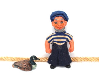 Vintage sailor doll Vintage seaman Soviet vintage sailor doll Miniature sailor Vintage mariner Gift for sailor Sailor figurine