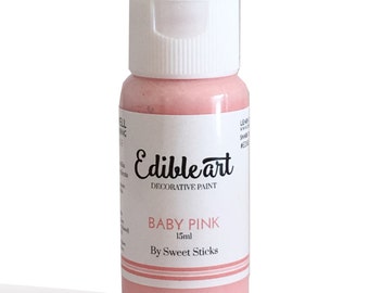 Baby Pink 15ml- Edible Art Paint by Sweet Sticks for cake, cookie, & confectionery decorating