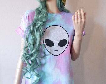 Pastel Alien Tie Dye T-Shirt