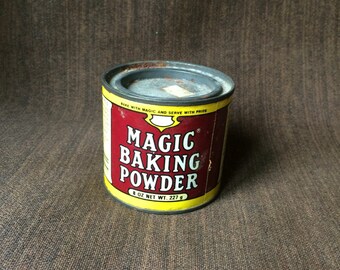 vintage magic baking powder can 1lb