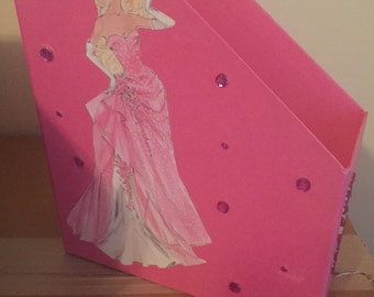 Barbie couture file folder and pink rhinestone stapler and staples