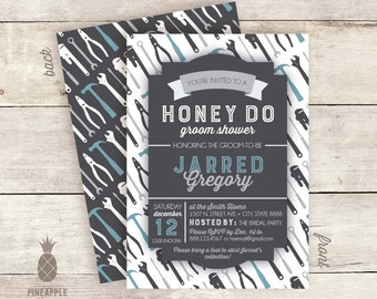 groom shower invitations