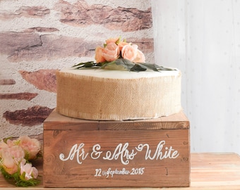 Rustic Wooden Wedding Cake Stand