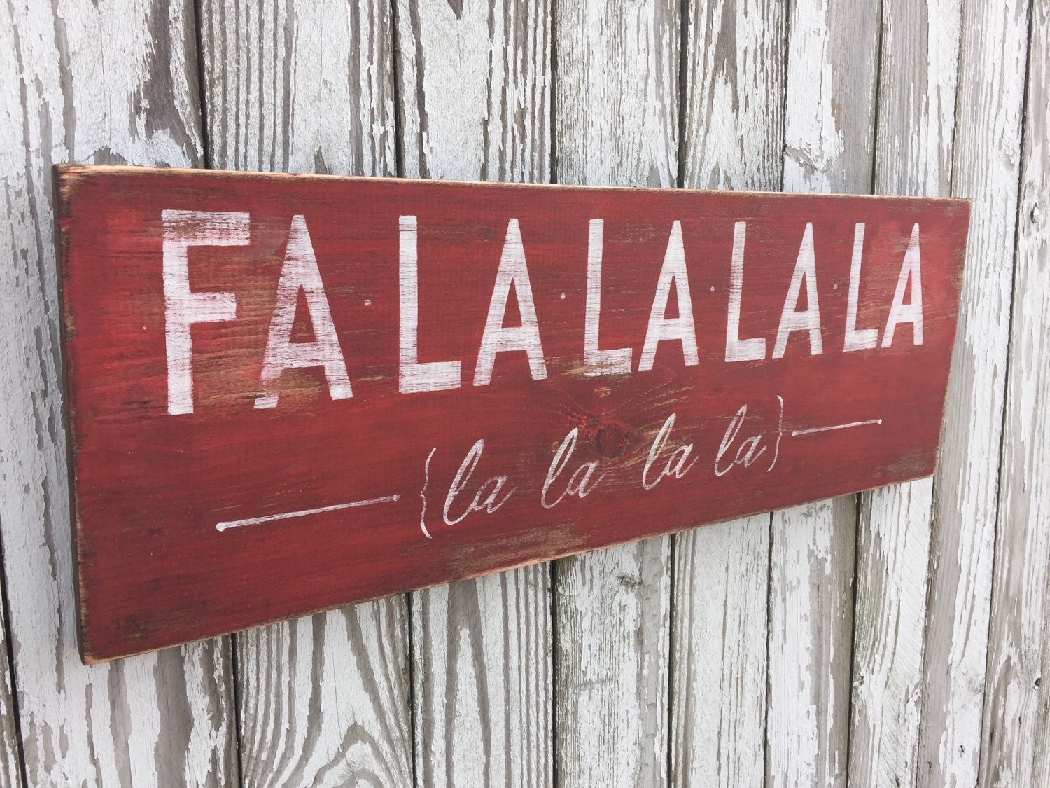 Fa la la la la sign 70 color options christmas sign