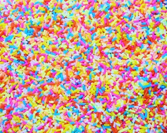 FAKE SPRINKLES 5 Grams Tiny Polymer Clay Decoden Kawaii Decoration Mixed Colors Faux Miniature Fake Food