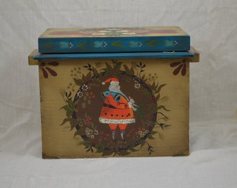 Folk art Christmas box