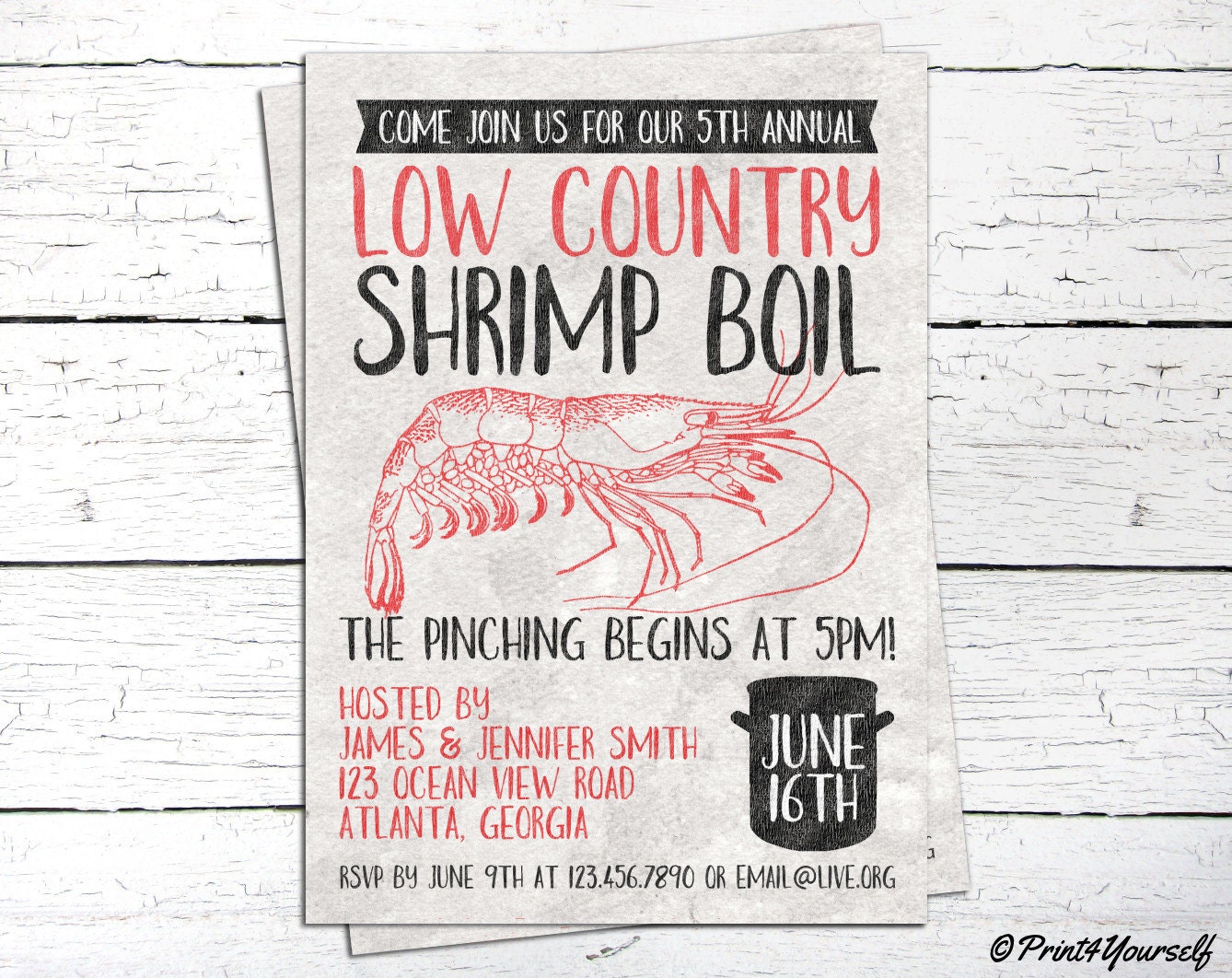 Shrimp Boil Invitation 5