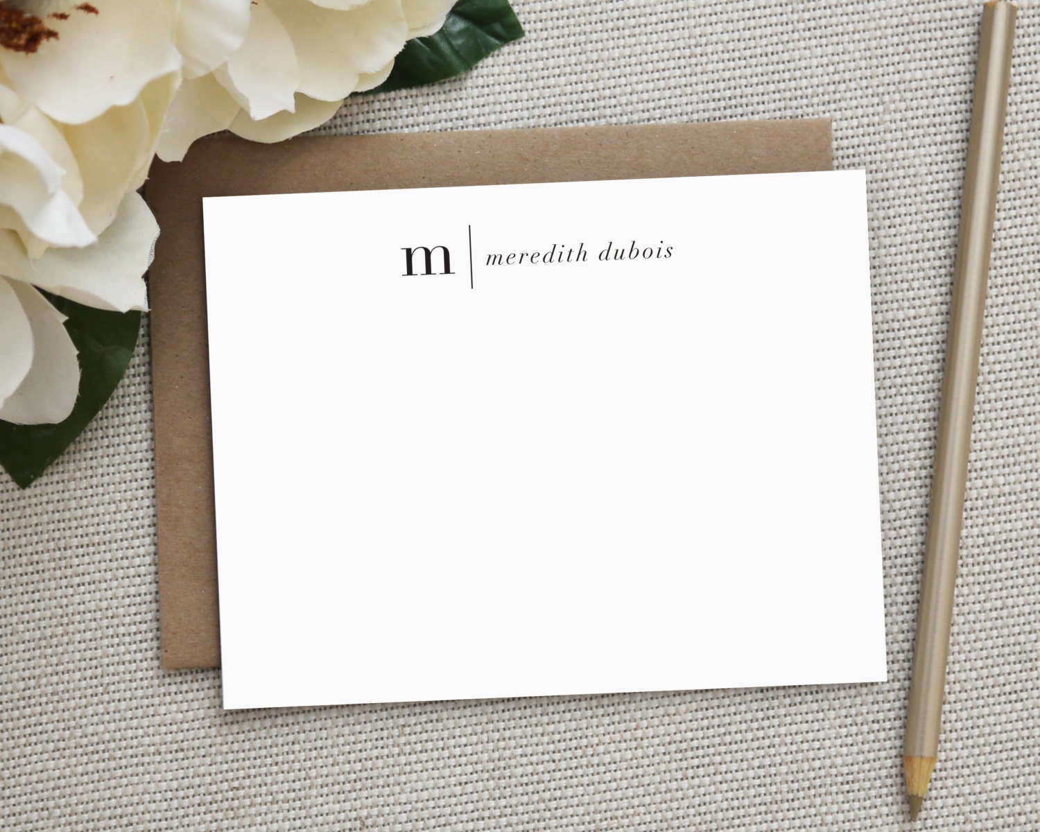Personalized Stationery. Personalized Notecard Set.