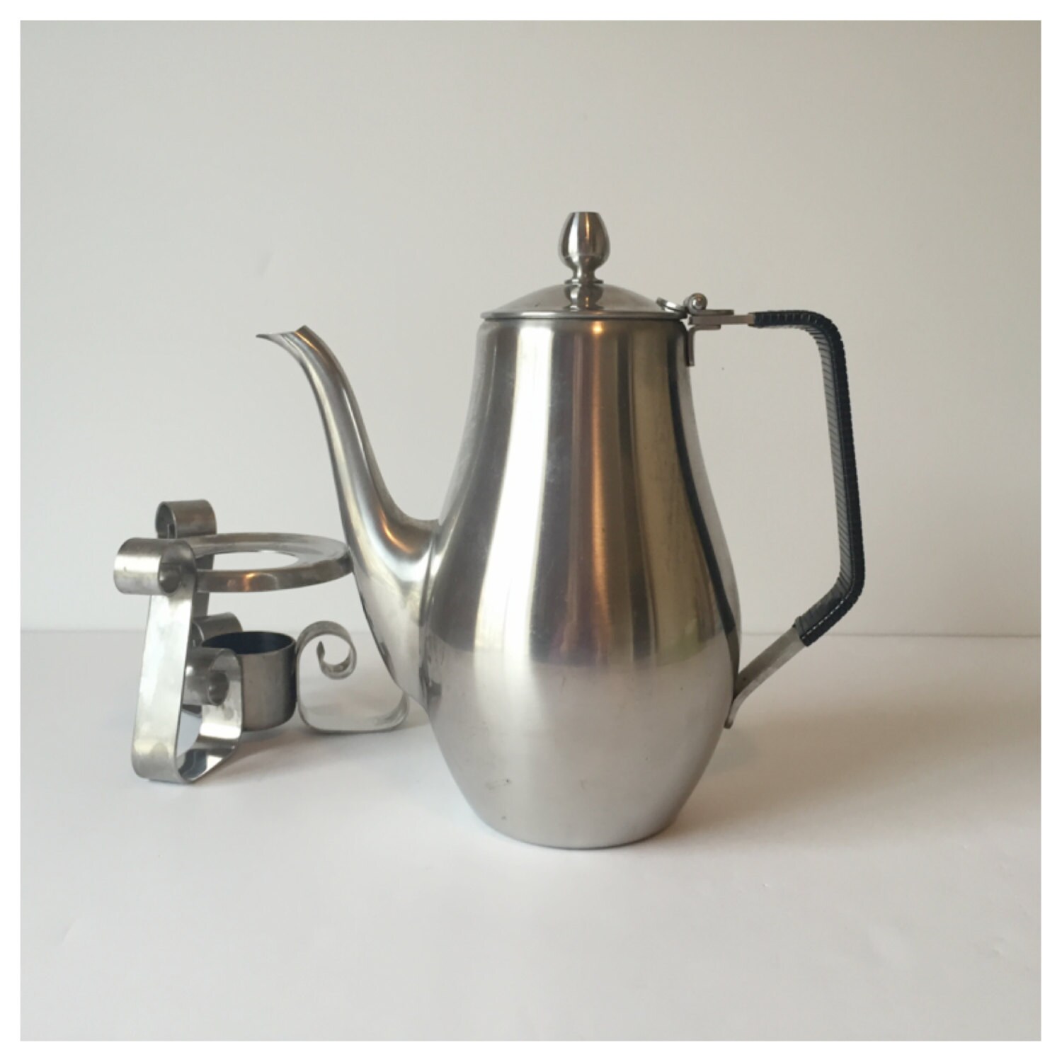 Vintage Coffee Warmer Reed & Barton Stainless Coffee Pot