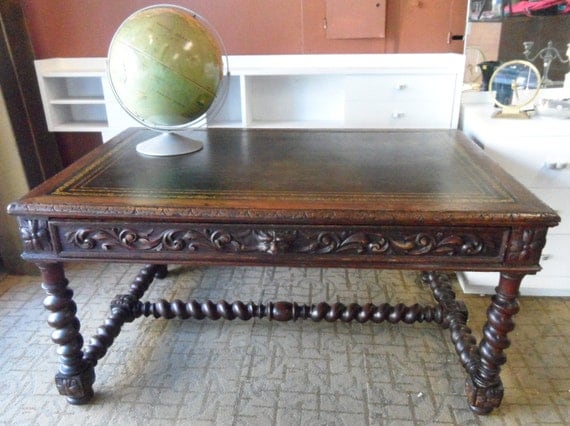 Antique Oak desk or library table