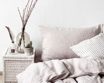 US Melange Linen Bed Set