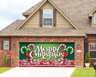 Santa39;s Secret 2 Car Garage Door Decoration by GarageDoorDecor