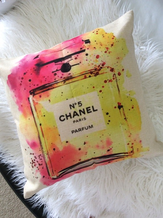 CHANEL N.5 Pillow case cover perfume colorful purple pink