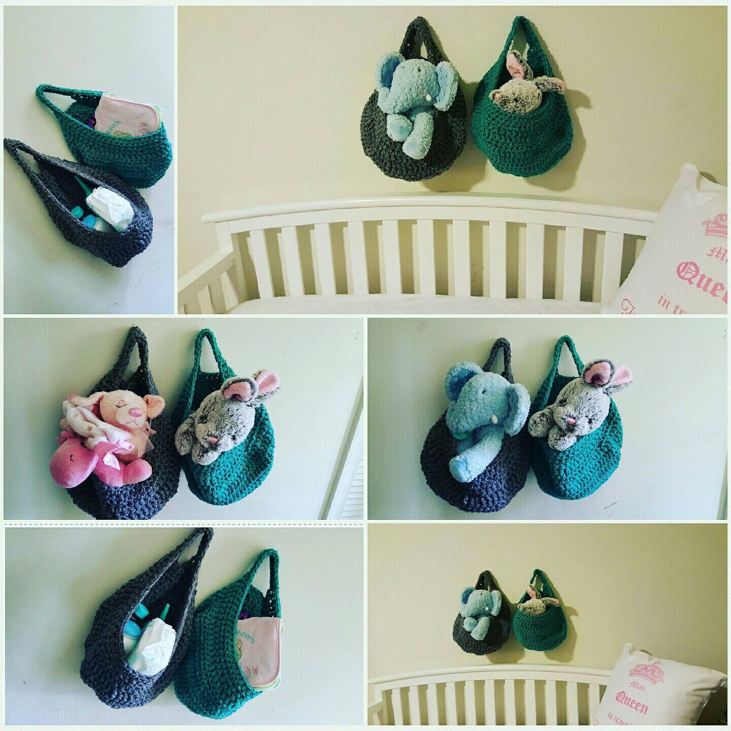 SmallGray jade crochet bag Laundry bag Vegetable Kitchen