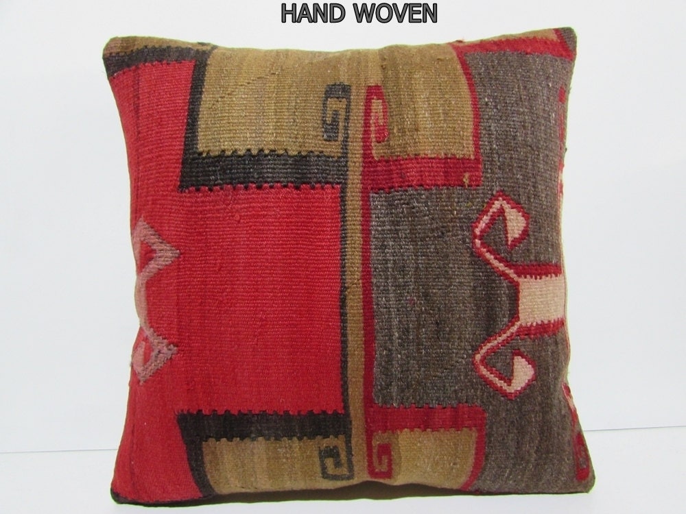 24x24 kilim pillow 24x24 large colorful by DECOLICKILIMPILLOWS