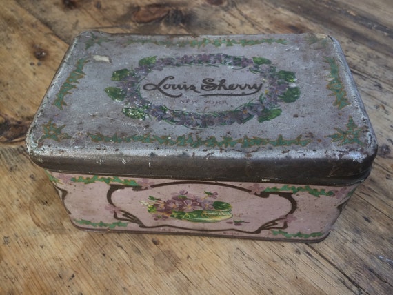 Antique/Vintage Louis Sherry Tin Box
