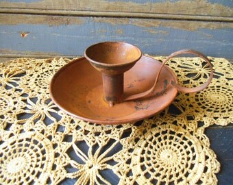 Chamber Candlestick Holder, Candlestick Holder, Rustic Candle Holder, Rusty Candlestick Holder, Rusty Candlestick Holder, Primitive