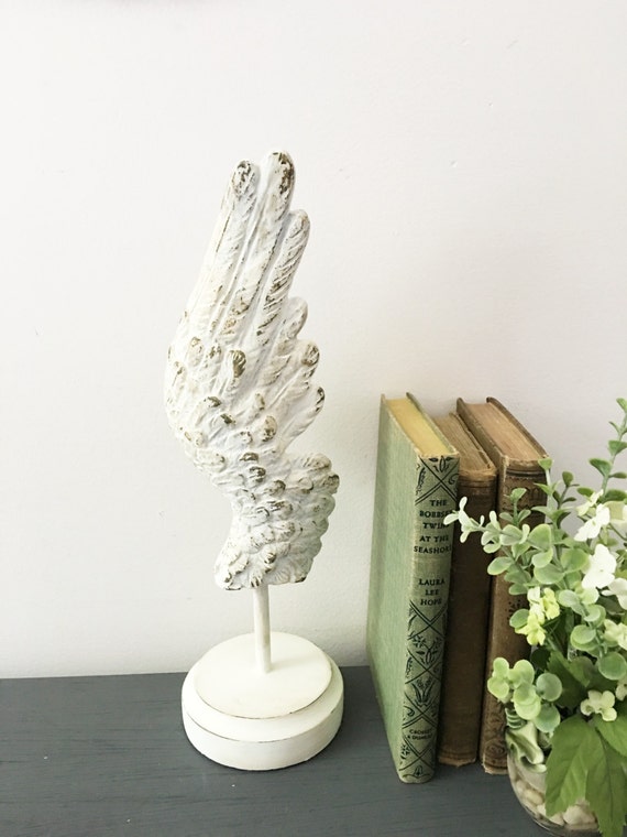 MEMORIAL WING ANGEL Wing on Stand Decor by AnnmarieFamilyTree