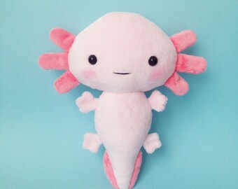 Axolotl plush toy - Stuffed toy axolotl - axolotl softie - Plush salamander - Mexican salamander axolotl plushie - kawaii axolotl - handmade
