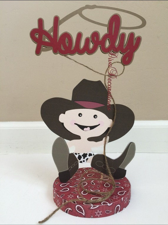 Baby Cowboy Little Cowboy Baby Shower Party Centerpiece