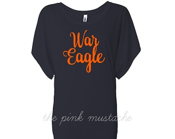 War Eagle Dolman / Flowy Shirt/ Auburn Shirt
