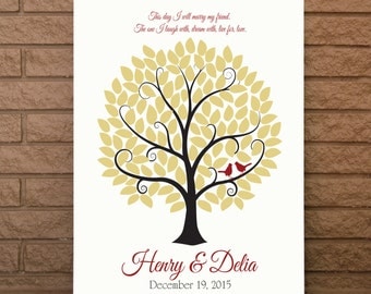 Guest Book, Wedding Signature Tree, Wedding Guestbook, Wedding Guest Tree, Wedding Guest Signature Tree, Up To 120 Guest Signatures, 18x24