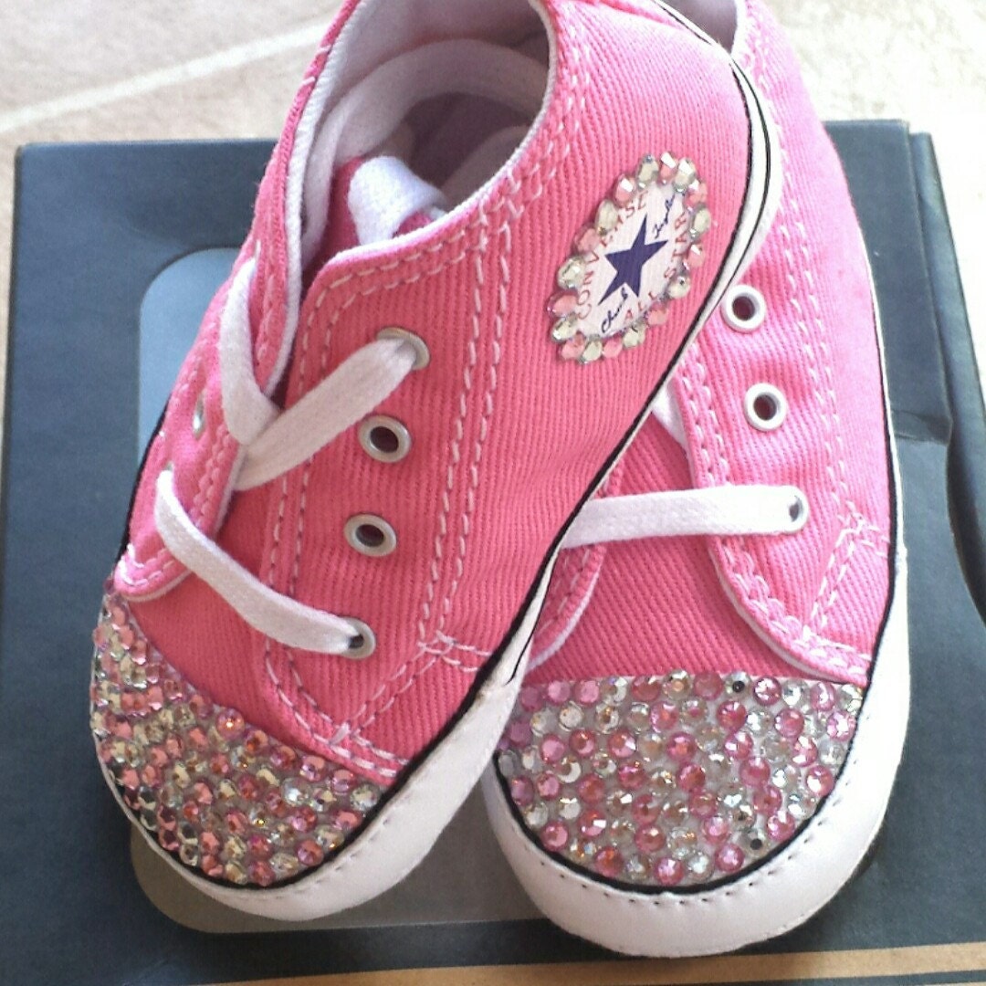 Rhinestone Converse Shoes Pink Converse Baby by ...