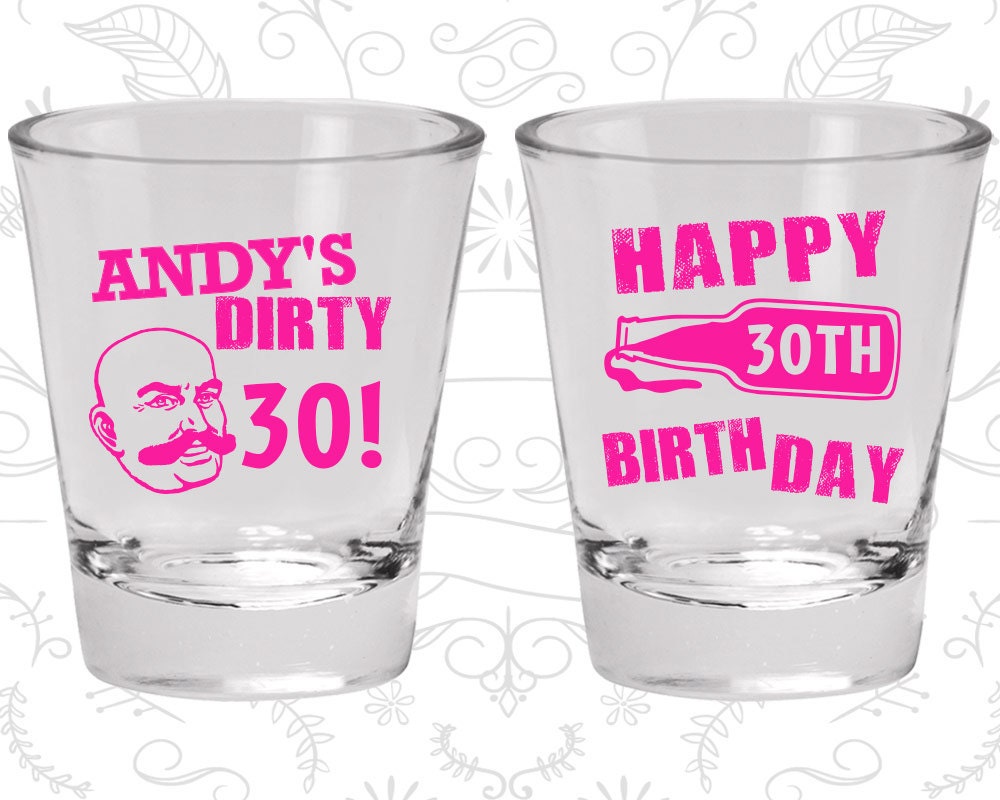30th Birthday Shot Glasses Custom Birthday Glass Beer