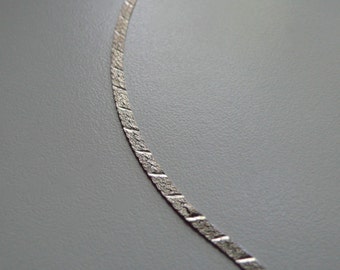Vintage silver herringbone chain necklace | Italy | 925