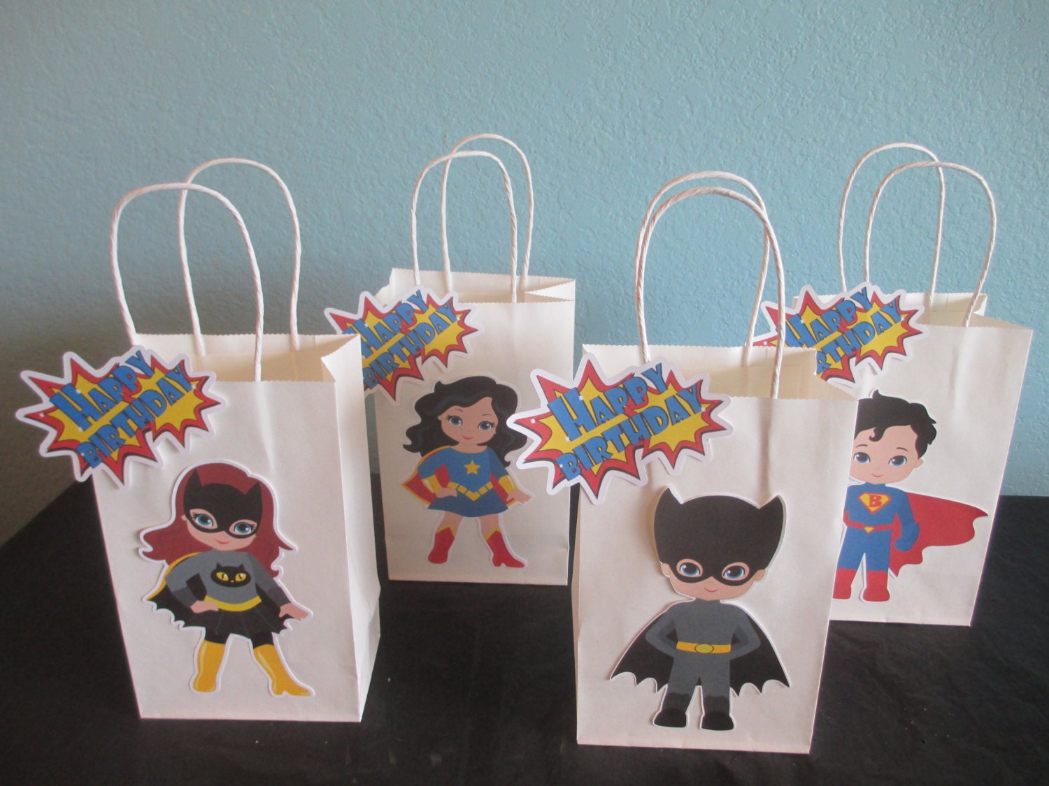 Girl Superhero Favor Bags10Girl Superhero Goody