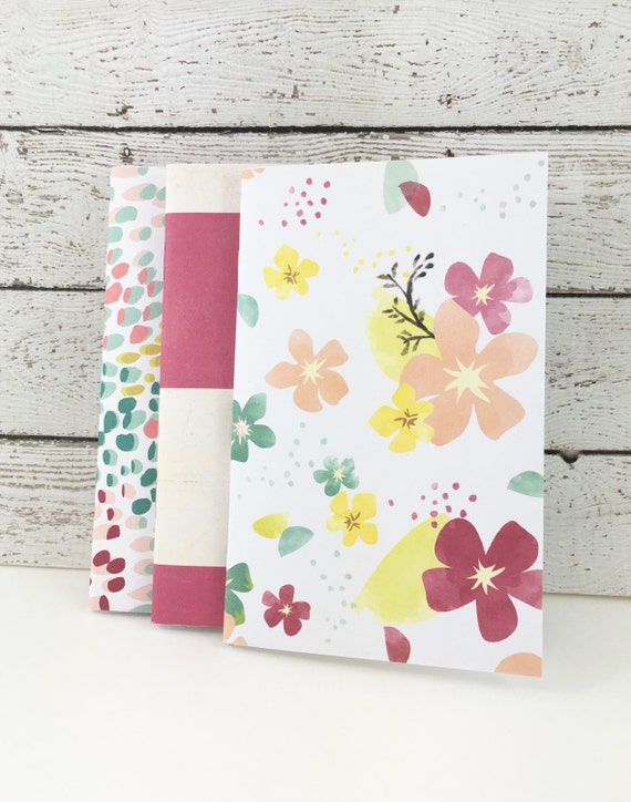 Traveler's Notebook Insert. Choice of 2 Sizes and 4 Inside