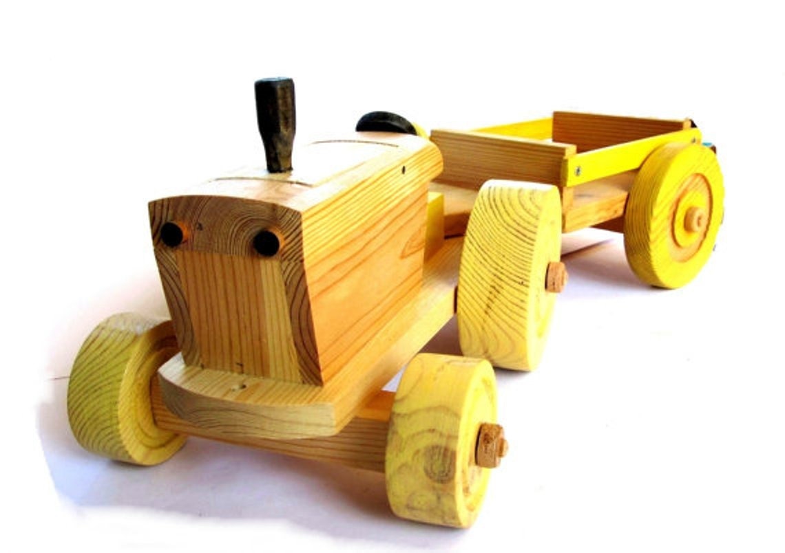 tractor wooden toy