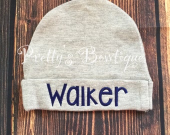 Personalized newborn hat - Newborn beanie - Newborn monogram hat - Baby Hat - Coming home hat