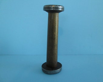 Industrial Wood Spool, Spindle, Bottom with Tapered Center