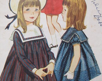 Butterick 3021 Girls size 1 Dress 1960s
