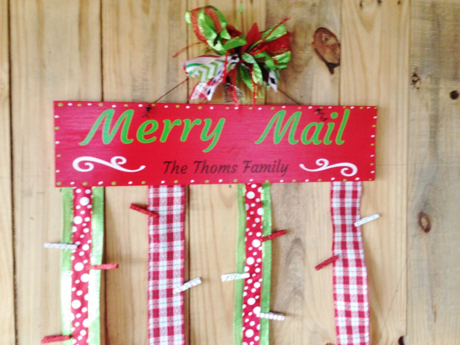 Merry Mail Christmas Card Holder 