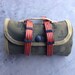 Waxed Canvas Bike Tool Roll - Earth Friendly, Created from a Military Parts Roll with Upcycled Fire Hose Straps