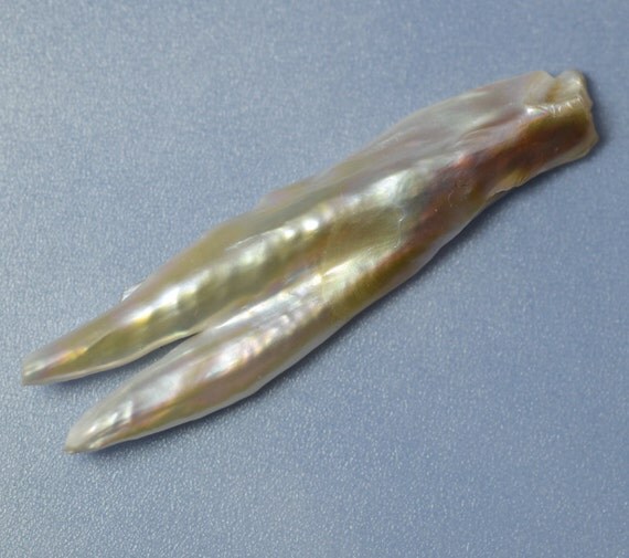 Large Mississippi River Natural Pearl 45.5x11.4mm Freshwater