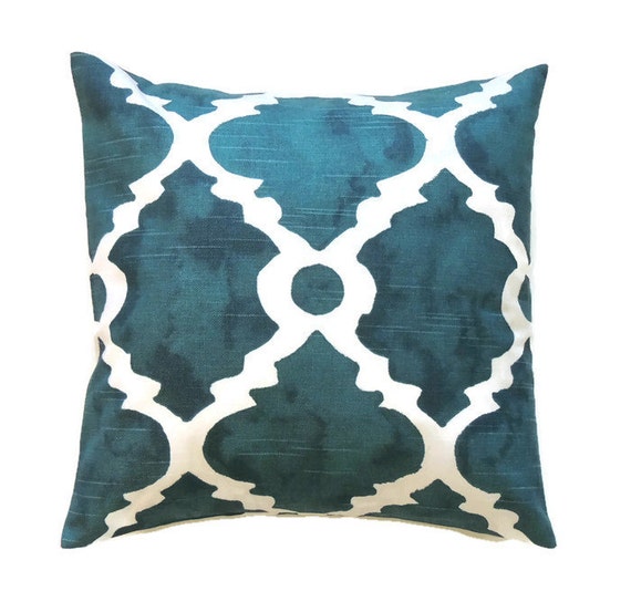 Blue Pillow 14x14 Pillow Cover Decorative Pillows by ThePillowToss