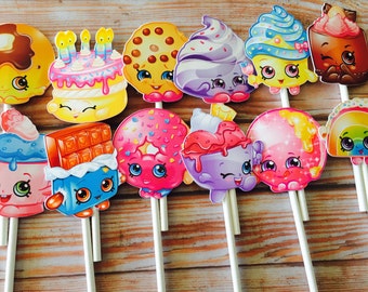 shopkins cupcake toppers, shopkins 12 cupcake toppers, shopkin toppers