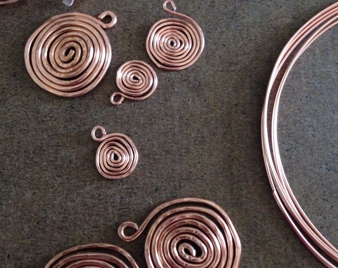 copper coil earrings
