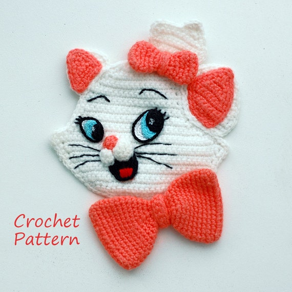 Crochet Pattern. Applique. Marie AristoCats