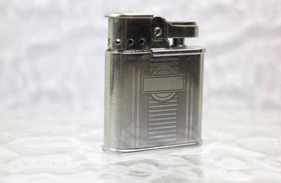 Working Ronson Whirlwind Pocket Lighter WWII Brass Chrome