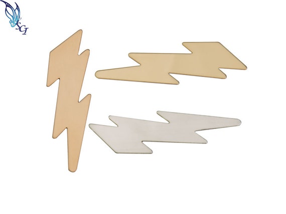 Lightning Bolt Stamping Blank Lightning Bolt Pendant