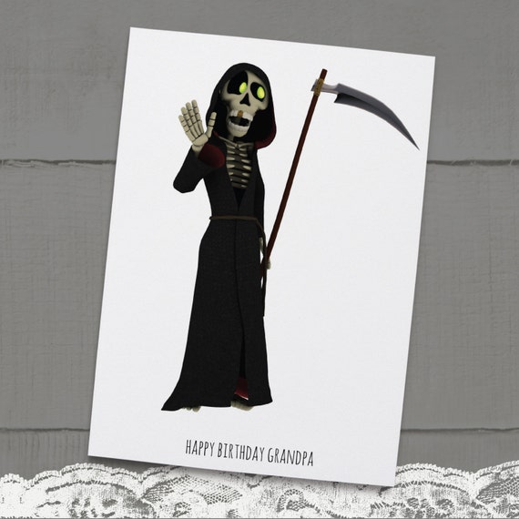 Items similar to Grim Reaper 'Happy Birthday Grandpa', Instant Download ...