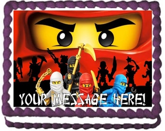 Red Ninjago Ninjas Edible Cake Topper Image Frosting Sheet Quarter Sheet