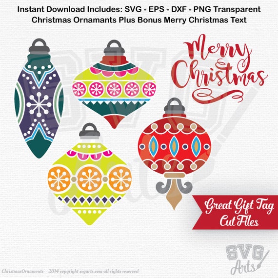 Download Christmas Ornaments Cut Files - SVG - EPS - DXF & Png - 4 ...