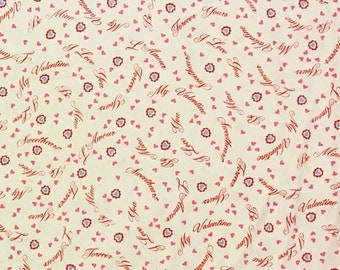 Be My Valentine Fabric | cotton fabric by the yard | heart fabric | Valentine fabric | quilt fabric | dress fabric | fabric with hearts